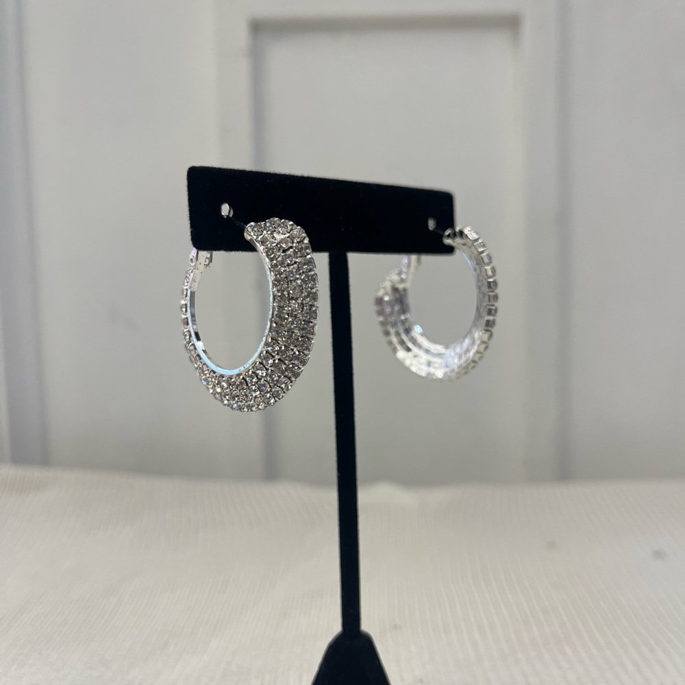 Elegant Silver Hoop Earrings